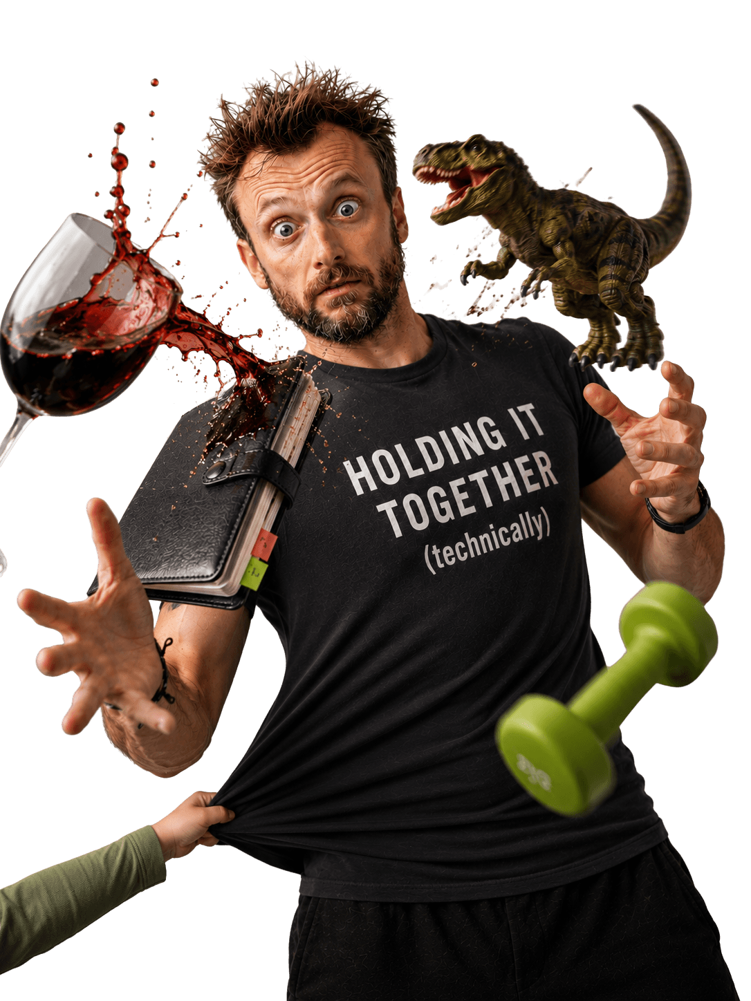 Anthony juggling the competing demands and chaos of everyday life