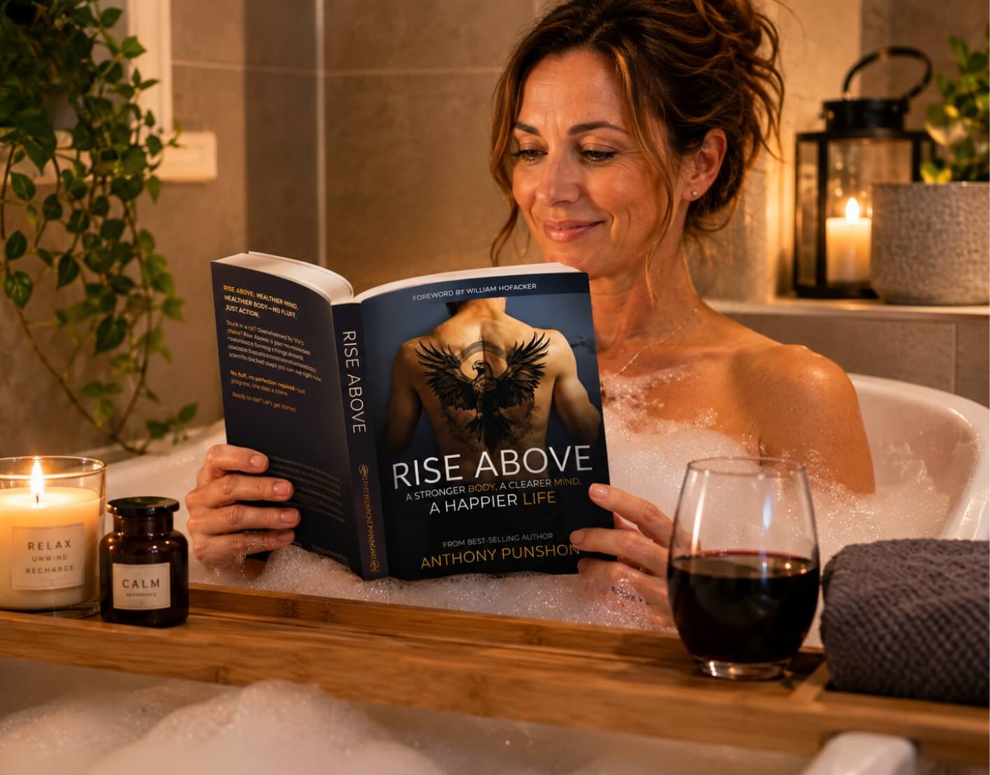 Anthony’s Rise Above book being read at home