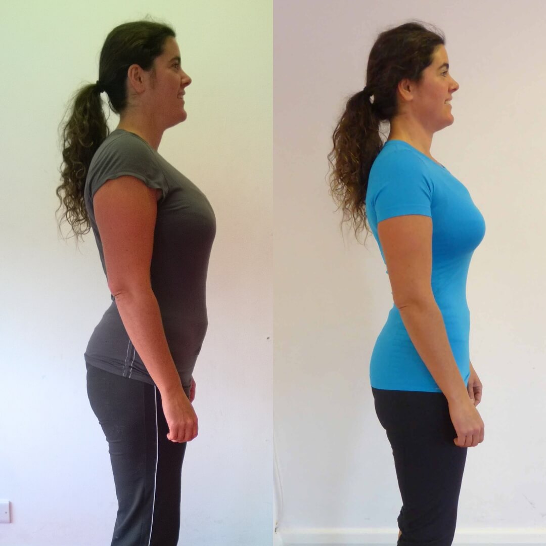 Janet before and after her six-week transformation