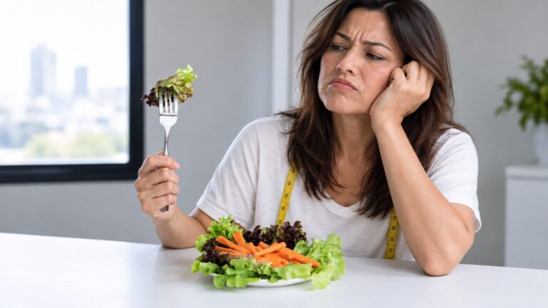 Midlife woman fed up with restrictive dieting during menopause